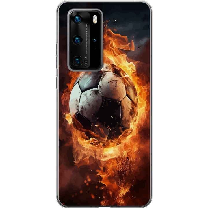 Mobilcover til Huawei P40 Pro med Fodbold motiv i gruppen SMARTPHONES & TABLETS / Mobil Beskyttelse / Huawei/Honori hos TP E-commerce Nordic AB (A53558)