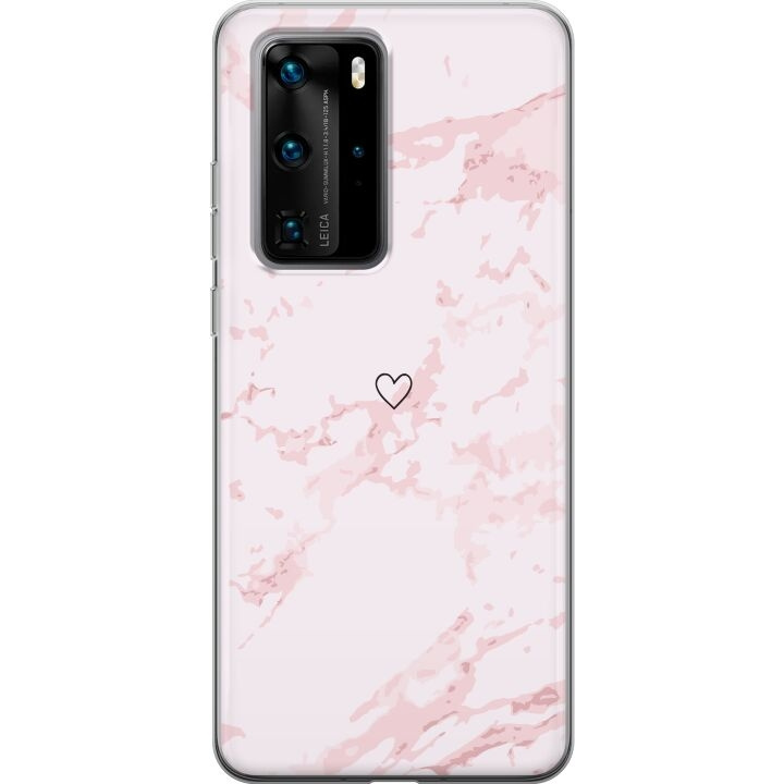 Mobilcover til Huawei P40 Pro med Rosa Hjerte motiv i gruppen SMARTPHONES & TABLETS / Mobil Beskyttelse / Huawei/Honori hos TP E-commerce Nordic AB (A53560)