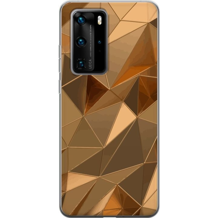 Mobilcover til Huawei P40 Pro med 3D Guld motiv i gruppen SMARTPHONES & TABLETS / Mobil Beskyttelse / Huawei/Honori hos TP E-commerce Nordic AB (A53561)