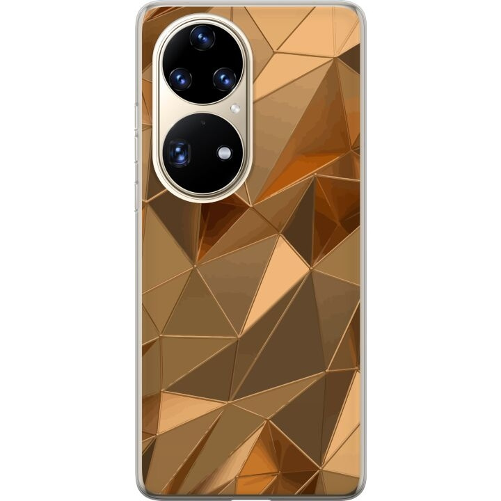 Mobilcover til Huawei P50 Pro med 3D Guld motiv i gruppen SMARTPHONES & TABLETS / Mobil Beskyttelse / Huawei/Honori hos TP E-commerce Nordic AB (A53588)