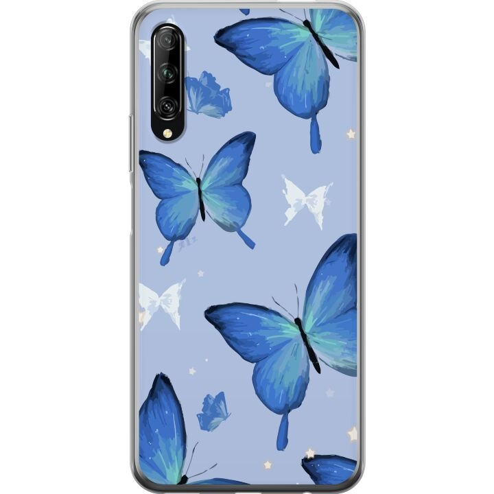 Mobilcover til Huawei P smart Pro 2019 med Blå sommerfugle motiv i gruppen SMARTPHONES & TABLETS / Mobil Beskyttelse / Huawei/Honori hos TP E-commerce Nordic AB (A53634)