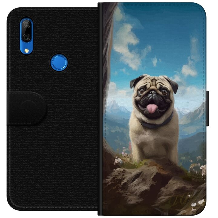 Tegnebogsetui til Huawei P Smart Z med Glad Hund motiv i gruppen SMARTPHONES & TABLETS / Mobil Beskyttelse / Huawei/Honori hos TP E-commerce Nordic AB (A53662)