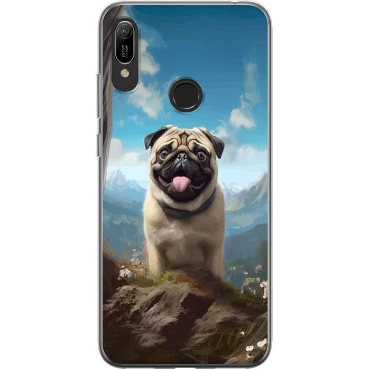 Mobilcover til Huawei Y6 (2019) med Glad Hund motiv i gruppen SMARTPHONES & TABLETS / Mobil Beskyttelse / Huawei/Honori hos TP E-commerce Nordic AB (A53822)