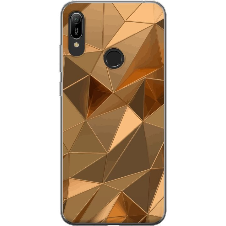 Mobilcover til Huawei Y6 (2019) med 3D Guld motiv i gruppen SMARTPHONES & TABLETS / Mobil Beskyttelse / Huawei/Honori hos TP E-commerce Nordic AB (A53827)