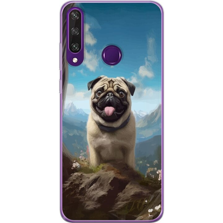 Mobilcover til Huawei Y6p med Glad Hund motiv i gruppen SMARTPHONES & TABLETS / Mobil Beskyttelse / Huawei/Honori hos TP E-commerce Nordic AB (A53848)