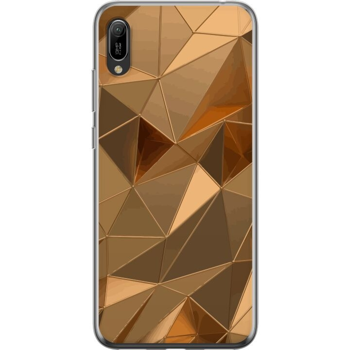 Mobilcover til Huawei Y6 Pro (2019) med 3D Guld motiv i gruppen SMARTPHONES & TABLETS / Mobil Beskyttelse / Huawei/Honori hos TP E-commerce Nordic AB (A53879)