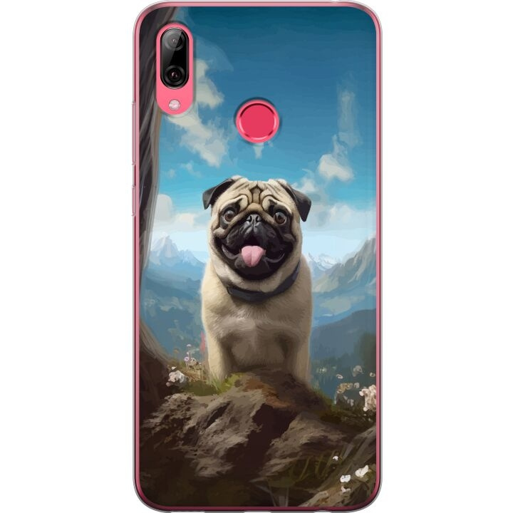 Mobilcover til Huawei Y7 (2019) med Glad Hund motiv i gruppen SMARTPHONES & TABLETS / Mobil Beskyttelse / Huawei/Honori hos TP E-commerce Nordic AB (A53954)