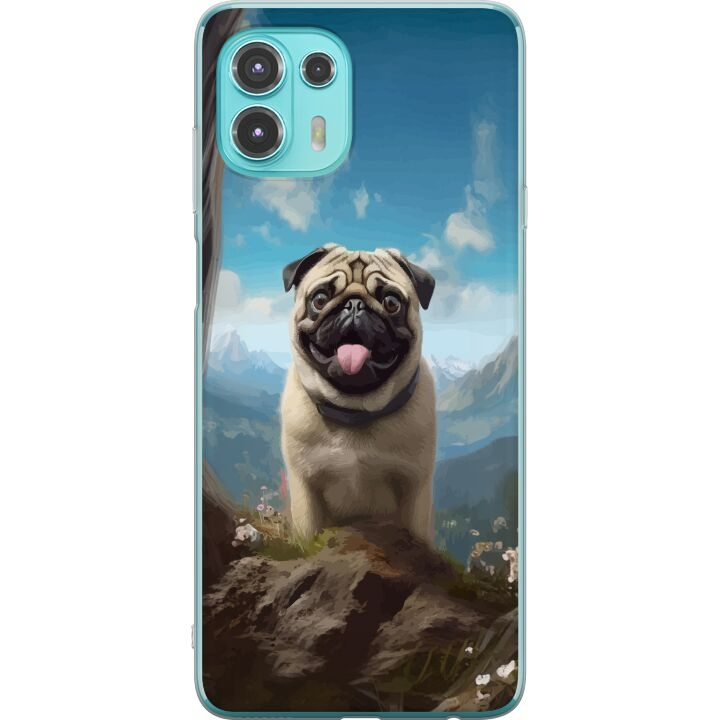 Mobilcover til Motorola Edge 20 Lite med Glad Hund motiv i gruppen SMARTPHONES & TABLETS / Mobil Beskyttelse / Motorola hos TP E-commerce Nordic AB (A54035)