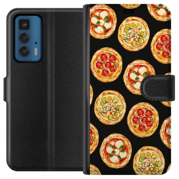 Tegnebogsetui til Motorola Edge 20 Pro med Pizza motiv i gruppen SMARTPHONES & TABLETS / Mobil Beskyttelse / Motorola hos TP E-commerce Nordic AB (A54057)