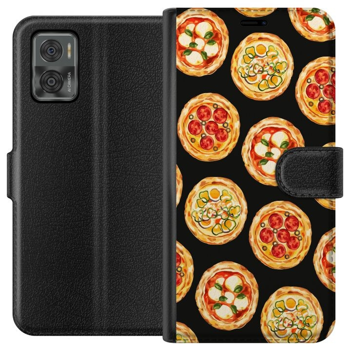 Tegnebogsetui til Motorola Moto E22i med Pizza motiv i gruppen SMARTPHONES & TABLETS / Mobil Beskyttelse / Motorola hos TP E-commerce Nordic AB (A54138)