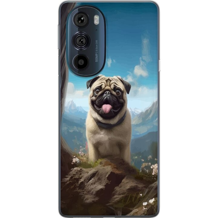 Mobilcover til Motorola Edge 30 Pro med Glad Hund motiv i gruppen SMARTPHONES & TABLETS / Mobil Beskyttelse / Motorola hos TP E-commerce Nordic AB (A54197)