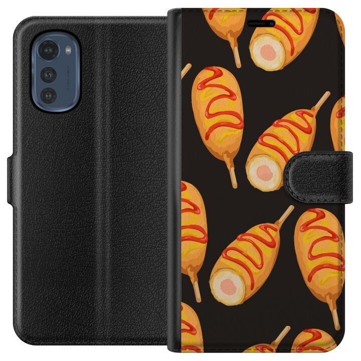 Tegnebogsetui til Motorola Moto E32s med Kyllingedrumstick motiv i gruppen SMARTPHONES & TABLETS / Mobil Beskyttelse / Motorola hos TP E-commerce Nordic AB (A54242)