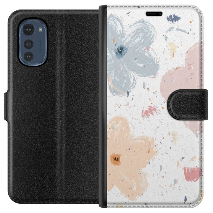 Tegnebogsetui til Motorola Moto E32s med Blomster motiv i gruppen SMARTPHONES & TABLETS / Mobil Beskyttelse / Motorola hos TP E-commerce Nordic AB (A54245)