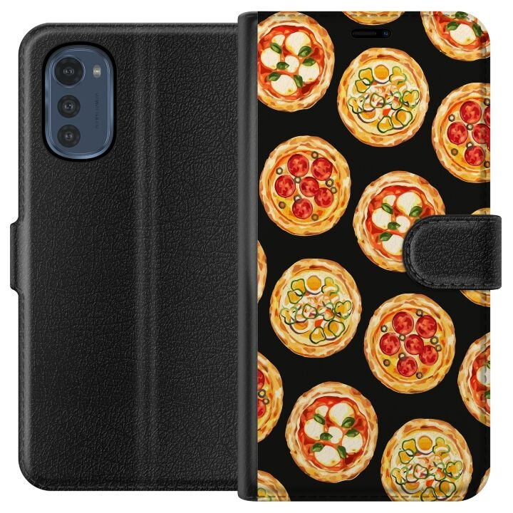 Tegnebogsetui til Motorola Moto E32s med Pizza motiv i gruppen SMARTPHONES & TABLETS / Mobil Beskyttelse / Motorola hos TP E-commerce Nordic AB (A54246)