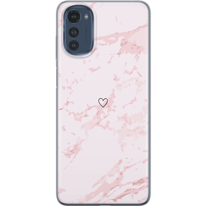 Mobilcover til Motorola Moto E32s med Rosa Hjerte motiv i gruppen SMARTPHONES & TABLETS / Mobil Beskyttelse / Motorola hos TP E-commerce Nordic AB (A54283)