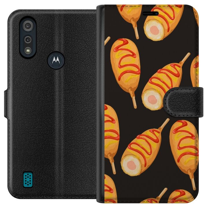 Tegnebogsetui til Motorola Moto E6i med Kyllingedrumstick motiv i gruppen SMARTPHONES & TABLETS / Mobil Beskyttelse / Motorola hos TP E-commerce Nordic AB (A54323)