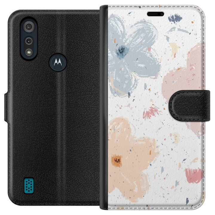 Tegnebogsetui til Motorola Moto E6i med Blomster motiv i gruppen SMARTPHONES & TABLETS / Mobil Beskyttelse / Motorola hos TP E-commerce Nordic AB (A54326)