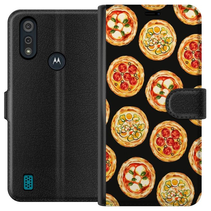 Tegnebogsetui til Motorola Moto E6i med Pizza motiv i gruppen SMARTPHONES & TABLETS / Mobil Beskyttelse / Motorola hos TP E-commerce Nordic AB (A54327)