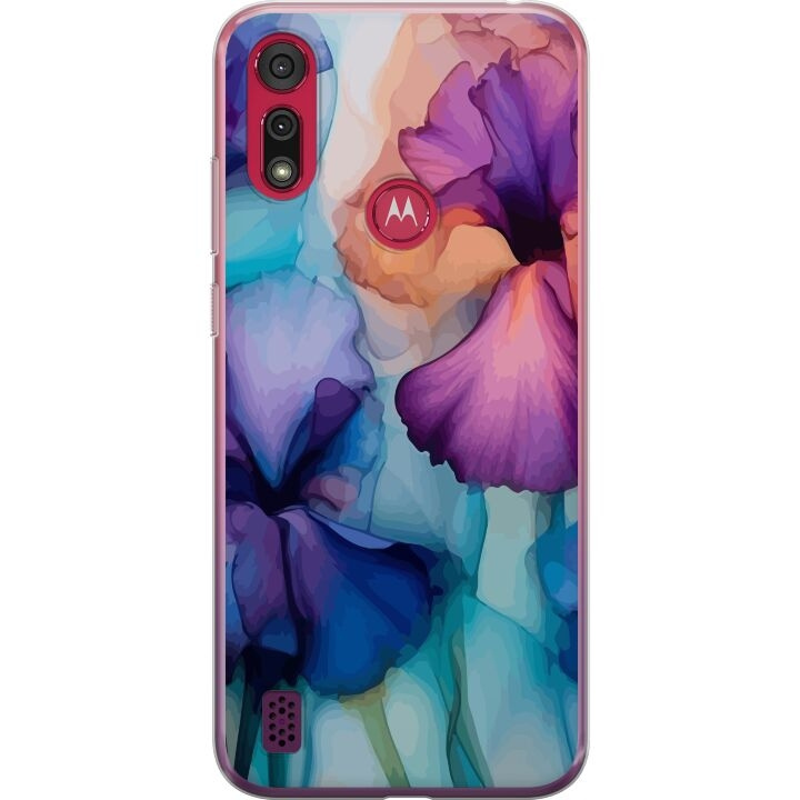 Mobilcover til Motorola Moto E6s (2020) med Magiske blomster motiv i gruppen SMARTPHONES & TABLETS / Mobil Beskyttelse / Motorola hos TP E-commerce Nordic AB (A54371)