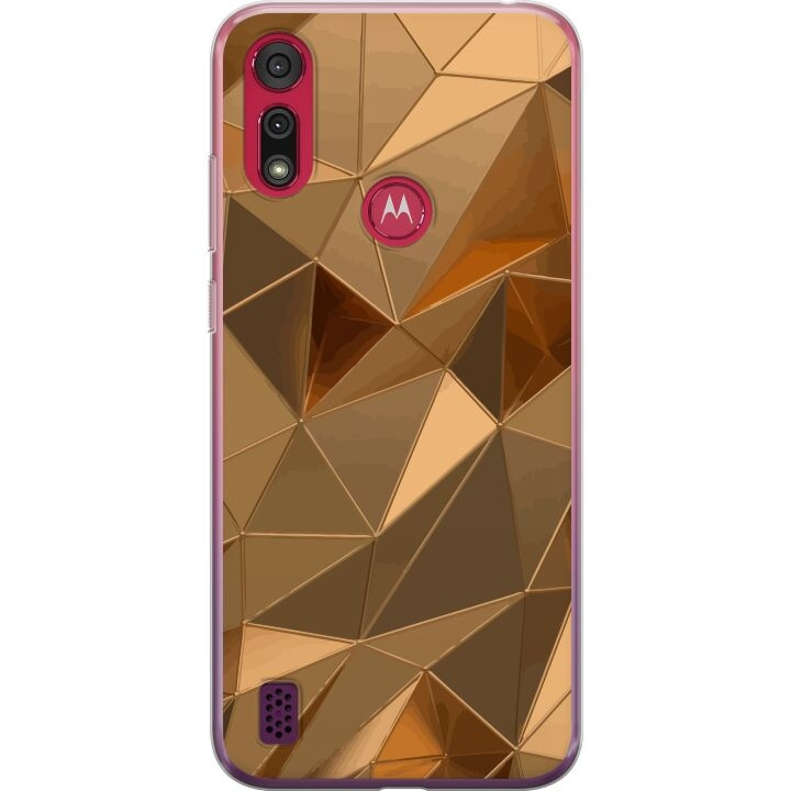 Mobilcover til Motorola Moto E6s (2020) med 3D Guld motiv i gruppen SMARTPHONES & TABLETS / Mobil Beskyttelse / Motorola hos TP E-commerce Nordic AB (A54392)