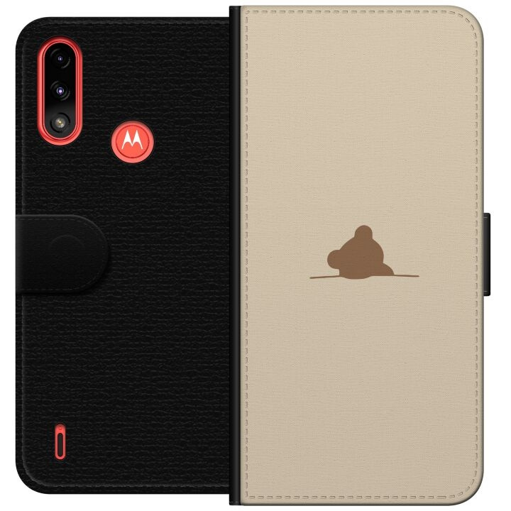 Tegnebogsetui til Motorola Moto E7 Power med Nalle motiv i gruppen SMARTPHONES & TABLETS / Mobil Beskyttelse / Motorola hos TP E-commerce Nordic AB (A54442)