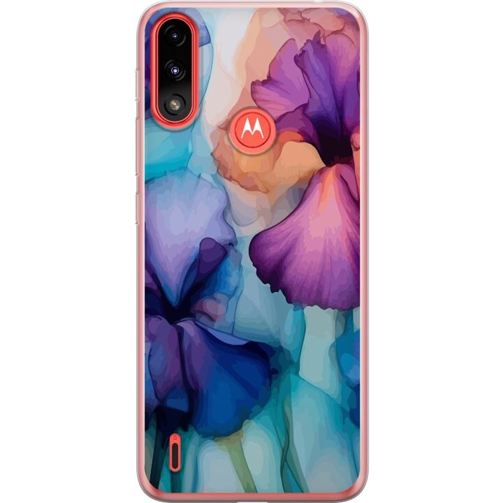 Mobilcover til Motorola Moto E7 Power med Magiske blomster motiv i gruppen SMARTPHONES & TABLETS / Mobil Beskyttelse / Motorola hos TP E-commerce Nordic AB (A54452)