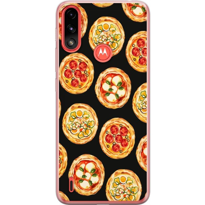 Mobilcover til Motorola Moto E7 Power med Pizza motiv i gruppen SMARTPHONES & TABLETS / Mobil Beskyttelse / Motorola hos TP E-commerce Nordic AB (A54462)