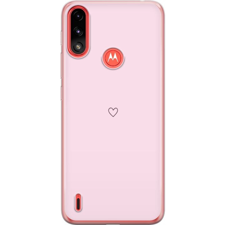 Mobilcover til Motorola Moto E7 Power med Hjerte motiv i gruppen SMARTPHONES & TABLETS / Mobil Beskyttelse / Motorola hos TP E-commerce Nordic AB (A54468)