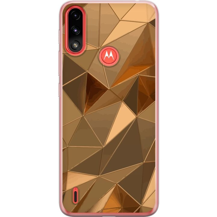 Mobilcover til Motorola Moto E7 Power med 3D Guld motiv i gruppen SMARTPHONES & TABLETS / Mobil Beskyttelse / Motorola hos TP E-commerce Nordic AB (A54473)