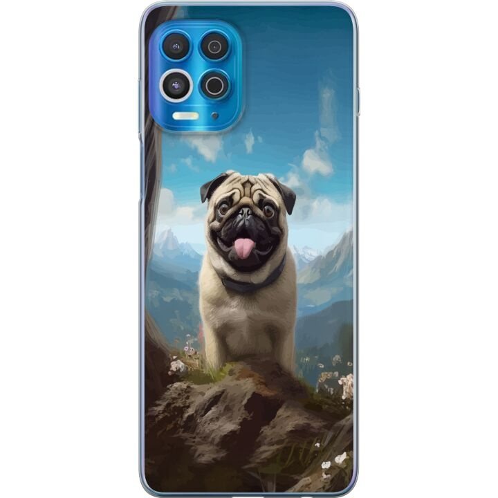 Mobilcover til Motorola Edge S med Glad Hund motiv i gruppen SMARTPHONES & TABLETS / Mobil Beskyttelse / Motorola hos TP E-commerce Nordic AB (A54575)