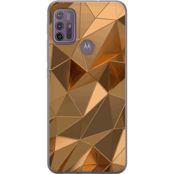 Mobilcover til Motorola Moto G10 med 3D Guld motiv i gruppen SMARTPHONES & TABLETS / Mobil Beskyttelse / Motorola hos TP E-commerce Nordic AB (A54608)