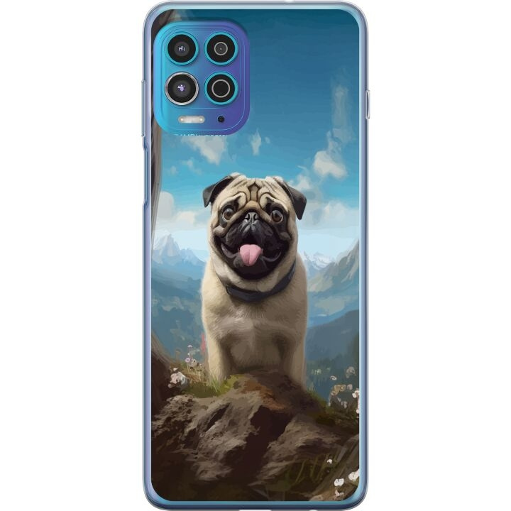 Mobilcover til Motorola Moto G100 med Glad Hund motiv i gruppen SMARTPHONES & TABLETS / Mobil Beskyttelse / Motorola hos TP E-commerce Nordic AB (A54629)