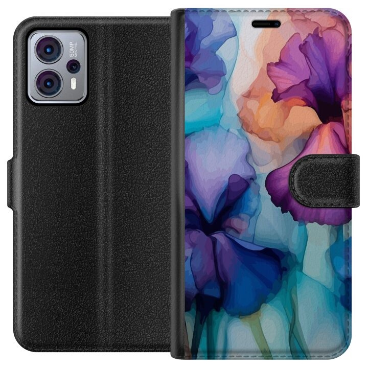 Tegnebogsetui til Motorola Moto G23 med Magiske blomster motiv i gruppen SMARTPHONES & TABLETS / Mobil Beskyttelse / Motorola hos TP E-commerce Nordic AB (A54776)