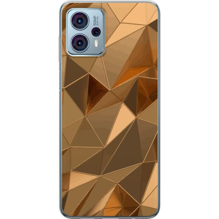 Mobilcover til Motorola Moto G23 med 3D Guld motiv i gruppen SMARTPHONES & TABLETS / Mobil Beskyttelse / Motorola hos TP E-commerce Nordic AB (A54824)