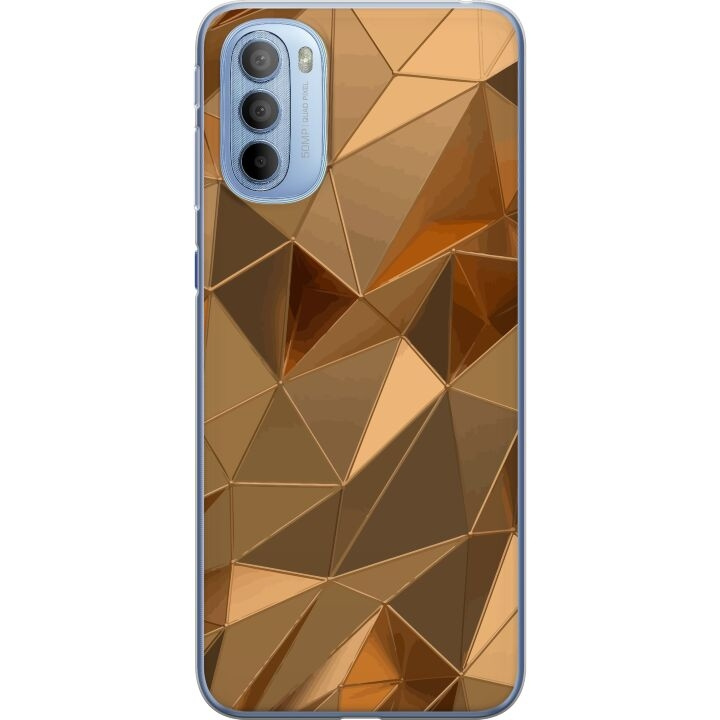 Mobilcover til Motorola Moto G31 med 3D Guld motiv i gruppen SMARTPHONES & TABLETS / Mobil Beskyttelse / Motorola hos TP E-commerce Nordic AB (A54932)