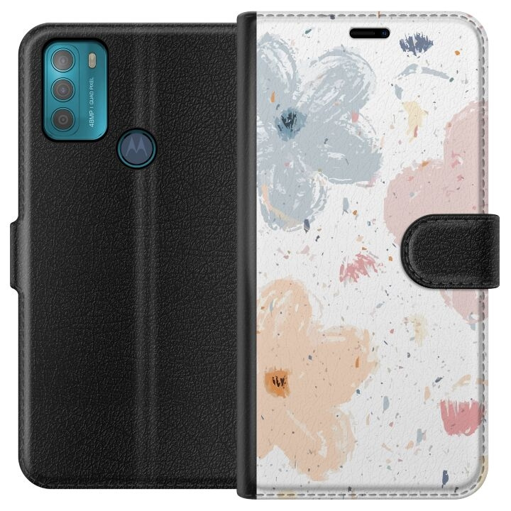 Tegnebogsetui til Motorola Moto G50 med Blomster motiv i gruppen SMARTPHONES & TABLETS / Mobil Beskyttelse / Motorola hos TP E-commerce Nordic AB (A55028)