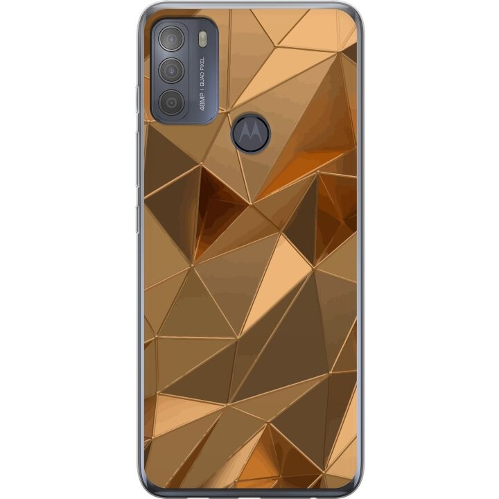 Mobilcover til Motorola Moto G50 med 3D Guld motiv i gruppen SMARTPHONES & TABLETS / Mobil Beskyttelse / Motorola hos TP E-commerce Nordic AB (A55067)