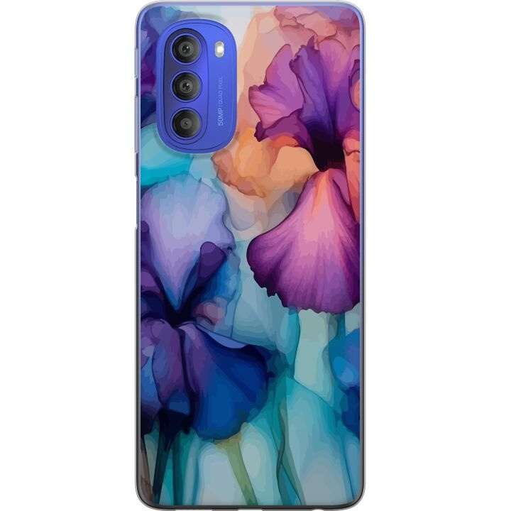 Mobilcover til Motorola Moto G51 5G med Magiske blomster motiv i gruppen SMARTPHONES & TABLETS / Mobil Beskyttelse / Motorola hos TP E-commerce Nordic AB (A55073)