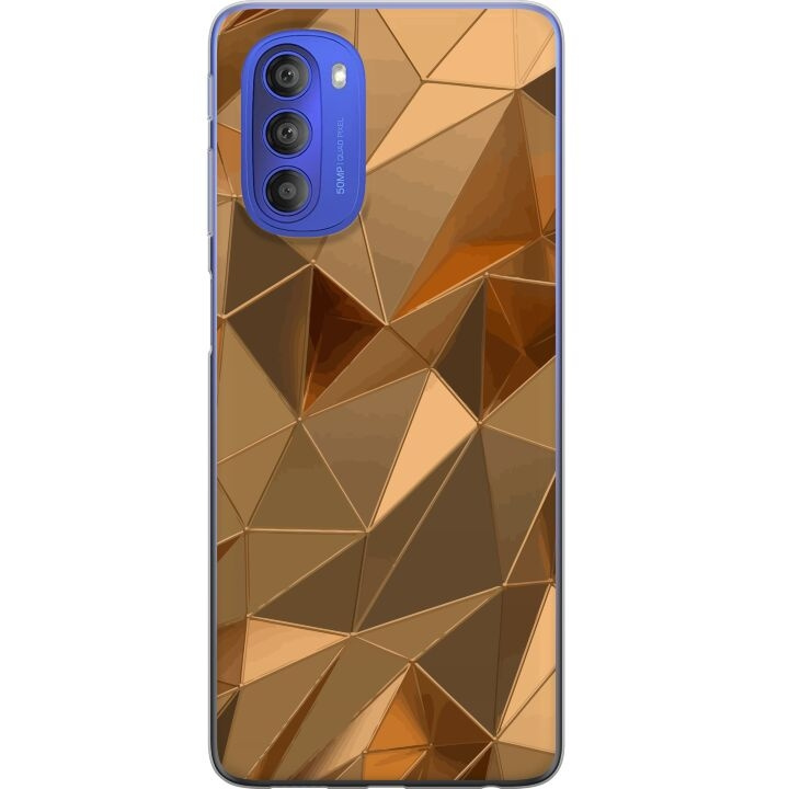 Mobilcover til Motorola Moto G51 5G med 3D Guld motiv i gruppen SMARTPHONES & TABLETS / Mobil Beskyttelse / Motorola hos TP E-commerce Nordic AB (A55094)