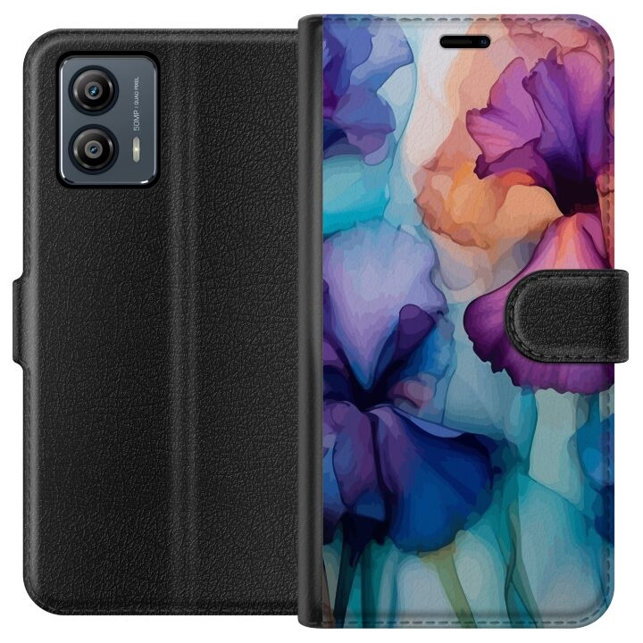 Tegnebogsetui til Motorola Moto G53 med Magiske blomster motiv i gruppen SMARTPHONES & TABLETS / Mobil Beskyttelse / Motorola hos TP E-commerce Nordic AB (A55100)