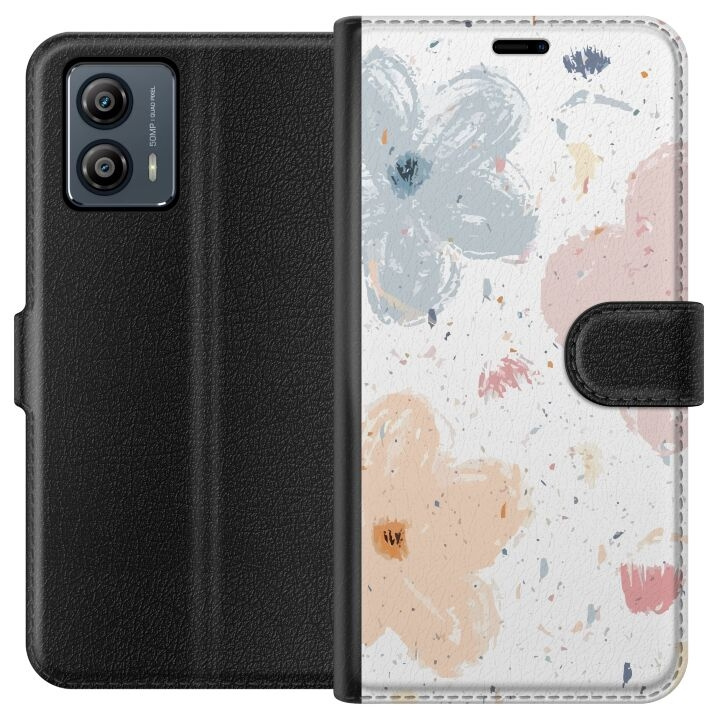 Tegnebogsetui til Motorola Moto G53 med Blomster motiv i gruppen SMARTPHONES & TABLETS / Mobil Beskyttelse / Motorola hos TP E-commerce Nordic AB (A55109)