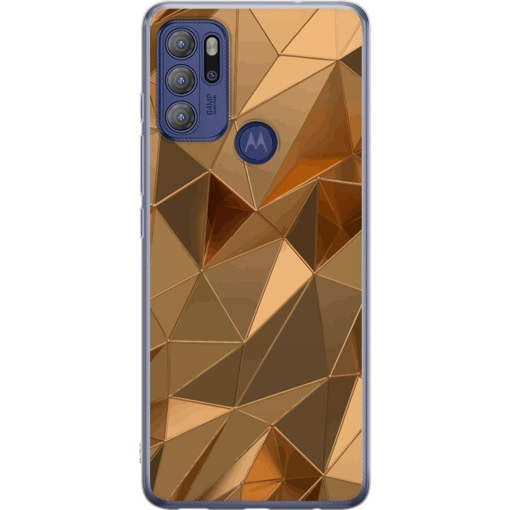 Mobilcover til Motorola Moto G60S med 3D Guld motiv i gruppen SMARTPHONES & TABLETS / Mobil Beskyttelse / Motorola hos TP E-commerce Nordic AB (A55229)