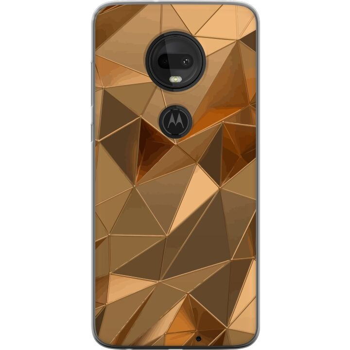 Mobilcover til Motorola Moto G7 med 3D Guld motiv i gruppen SMARTPHONES & TABLETS / Mobil Beskyttelse / Motorola hos TP E-commerce Nordic AB (A55283)