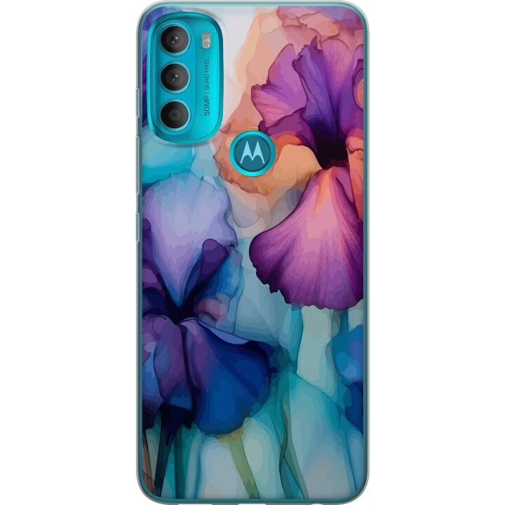 Mobilcover til Motorola Moto G71 5G med Magiske blomster motiv i gruppen SMARTPHONES & TABLETS / Mobil Beskyttelse / Motorola hos TP E-commerce Nordic AB (A55289)