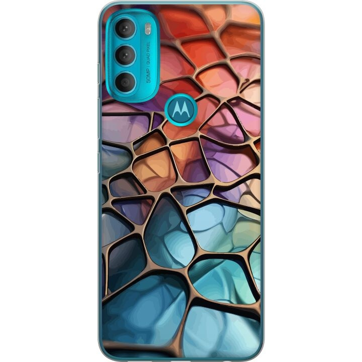 Mobilcover til Motorola Moto G71 5G med Metallict mønster motiv i gruppen SMARTPHONES & TABLETS / Mobil Beskyttelse / Motorola hos TP E-commerce Nordic AB (A55296)