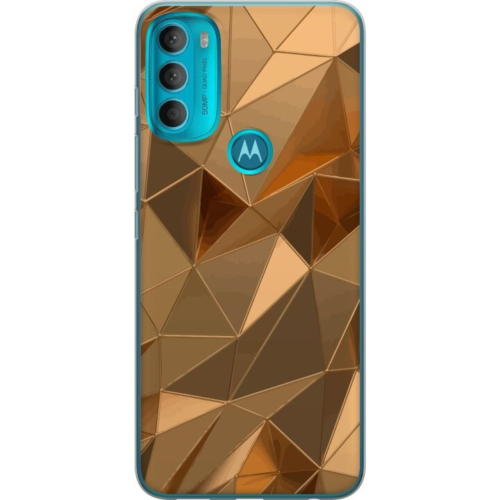 Mobilcover til Motorola Moto G71 5G med 3D Guld motiv i gruppen SMARTPHONES & TABLETS / Mobil Beskyttelse / Motorola hos TP E-commerce Nordic AB (A55310)