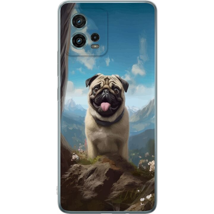 Mobilcover til Motorola Moto G72 med Glad Hund motiv i gruppen SMARTPHONES & TABLETS / Mobil Beskyttelse / Motorola hos TP E-commerce Nordic AB (A55358)