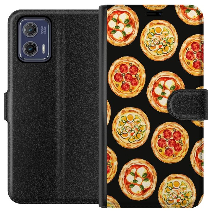 Tegnebogsetui til Motorola Moto G73 med Pizza motiv i gruppen SMARTPHONES & TABLETS / Mobil Beskyttelse / Motorola hos TP E-commerce Nordic AB (A55380)