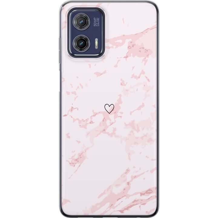 Mobilcover til Motorola Moto G73 med Rosa Hjerte motiv i gruppen SMARTPHONES & TABLETS / Mobil Beskyttelse / Motorola hos TP E-commerce Nordic AB (A55417)