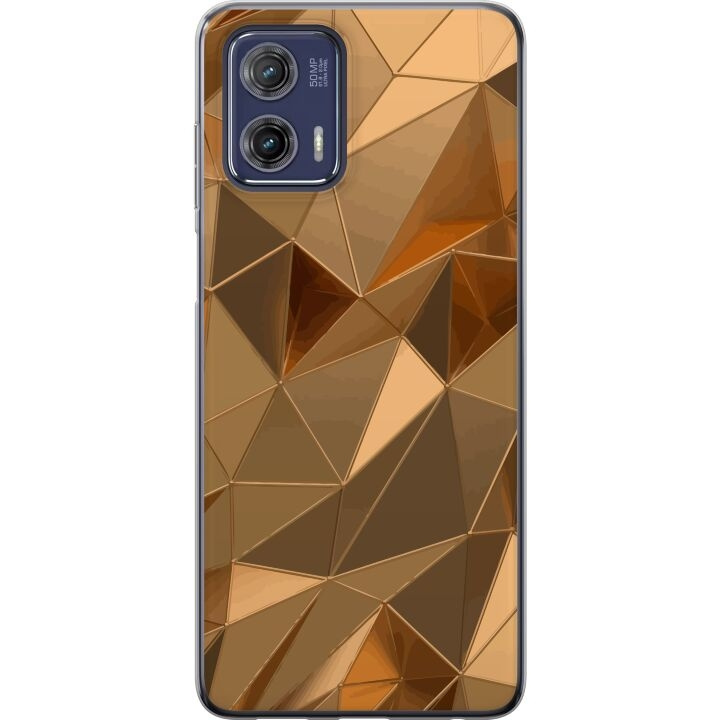 Mobilcover til Motorola Moto G73 med 3D Guld motiv i gruppen SMARTPHONES & TABLETS / Mobil Beskyttelse / Motorola hos TP E-commerce Nordic AB (A55418)